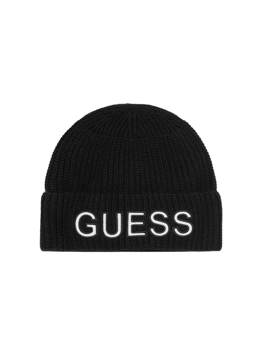 GUESS Black Patch Beanie