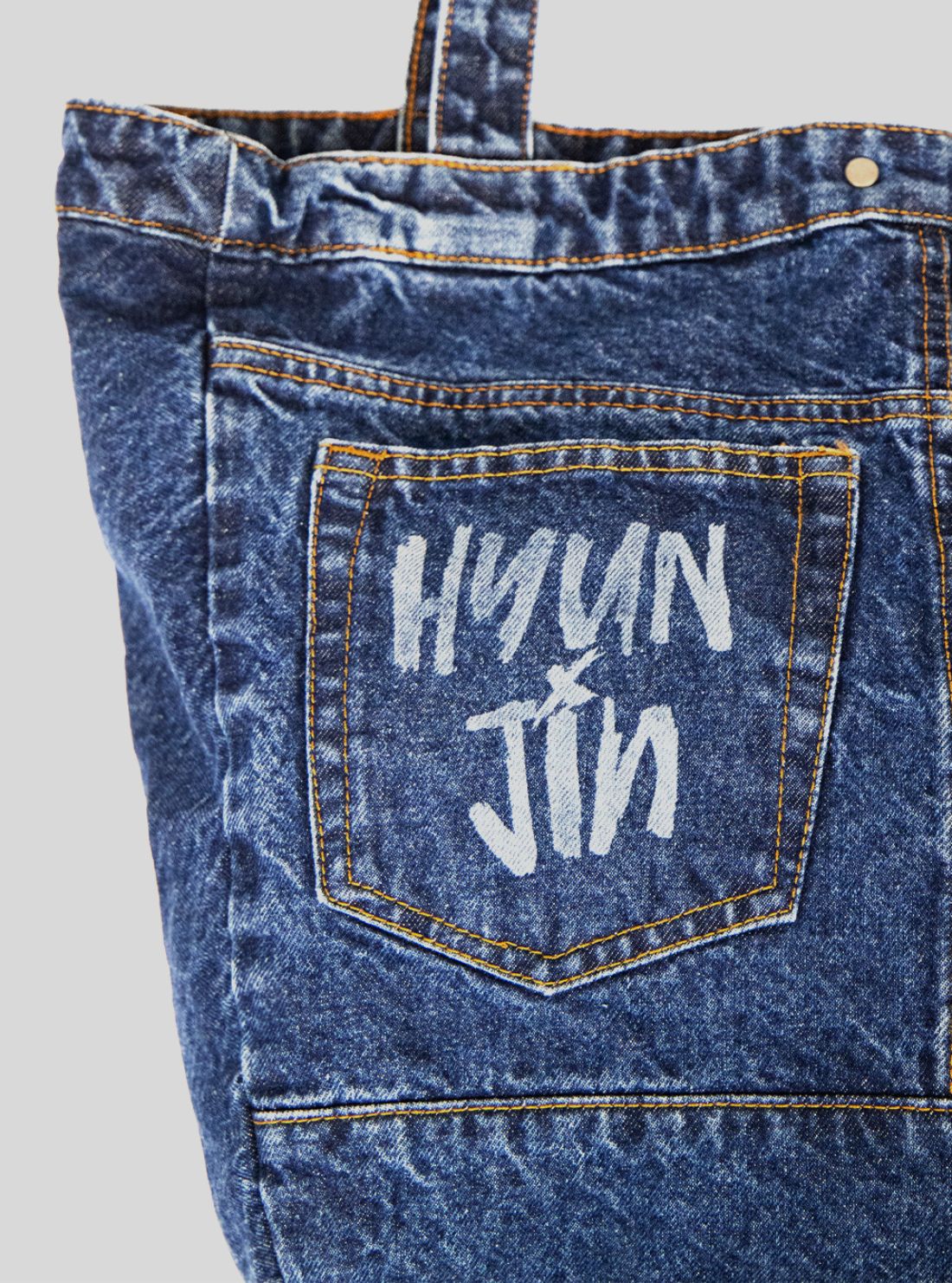 Guess Jeans Hyunjin Denim Tote Bag  Detail View