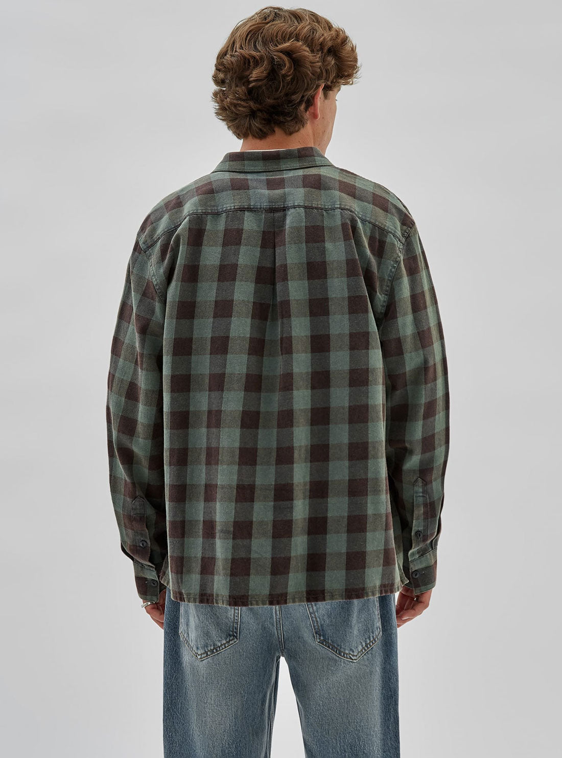 Guess Originals Flannel Long Sleeve Shirt back view