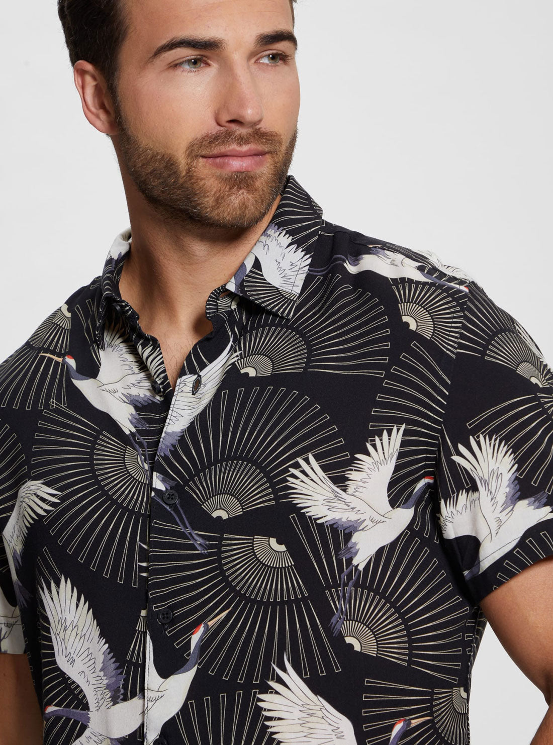 GUESS Eco Crane Short Sleeve Shirt detail view