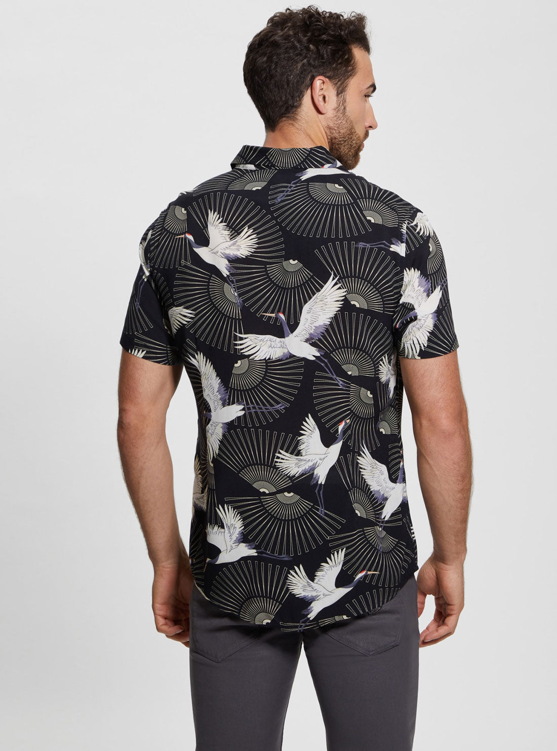 GUESS Eco Crane Short Sleeve Shirt back view