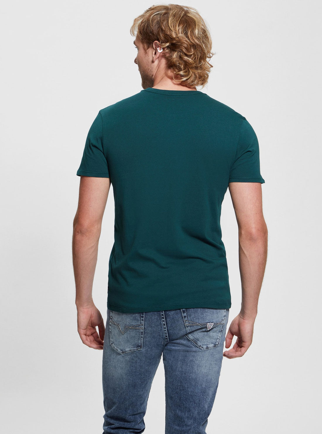 GUESS Eco Green Short Sleeve T-Shirt back view