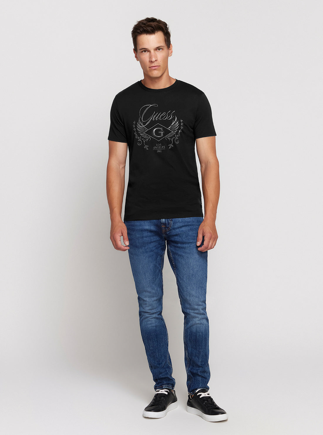 GUESS Eco Black Short Sleeve T-Shirt full view