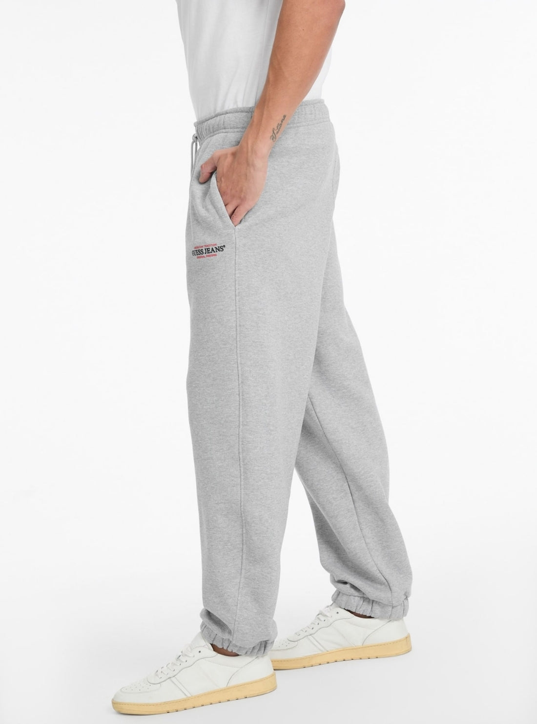 Guess Jeans Grey American Tradition Jogger M4YB18K9V31 Side View