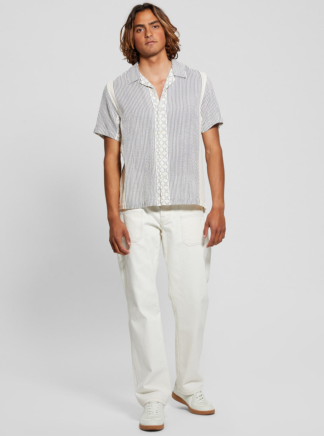 Dreamy Moon Print Meyer Short Sleeve Shirt
