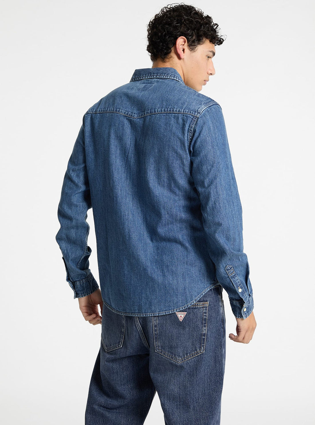 Guess Jeans Slim Long Sleeve Denim Shirt