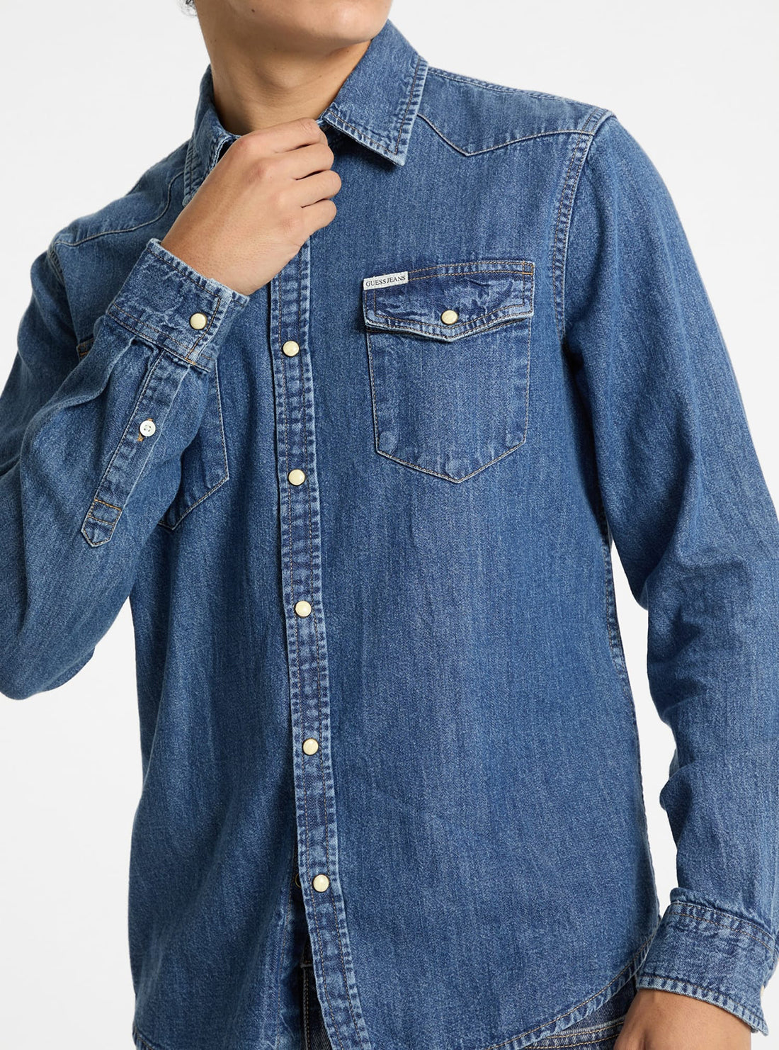 Guess Jeans Slim Long Sleeve Denim Shirt