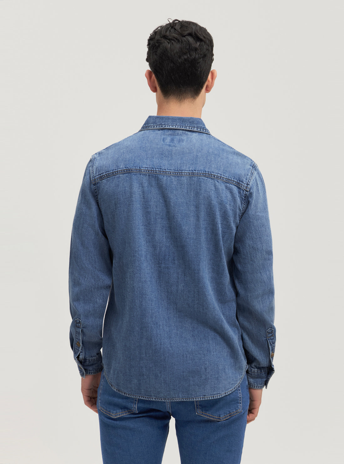 Guess Jeans Regular Denim Shirt M4YH56D5EI2 Back View