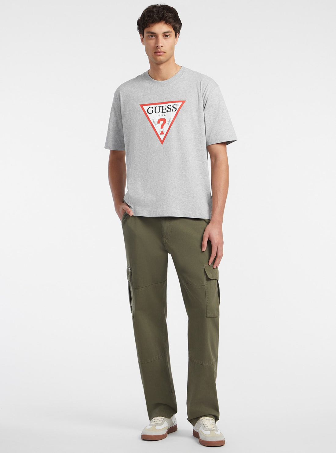 Guess Jeans Grey Logo T-Shirt