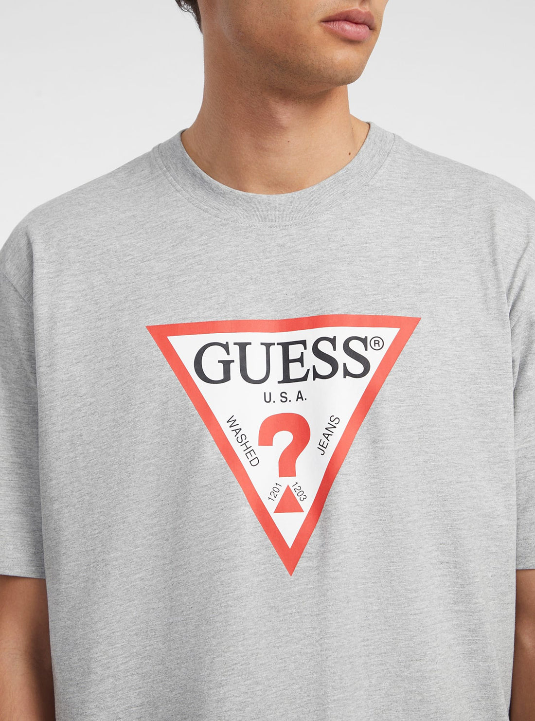 Guess Jeans Grey Logo T-Shirt