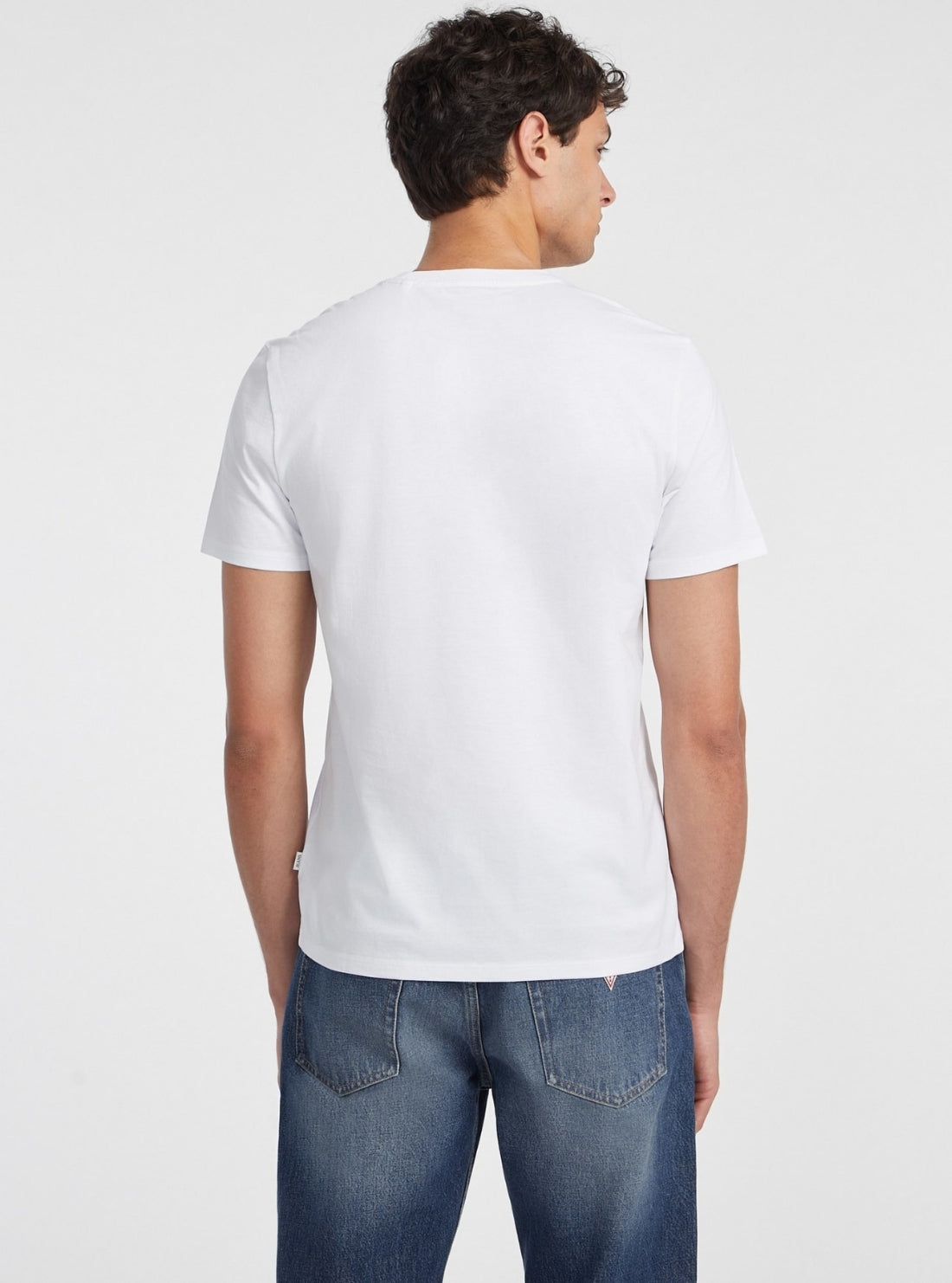 Guess Jeans White Slim Logo T-Shirt M4YI52K8HM0 Back View
