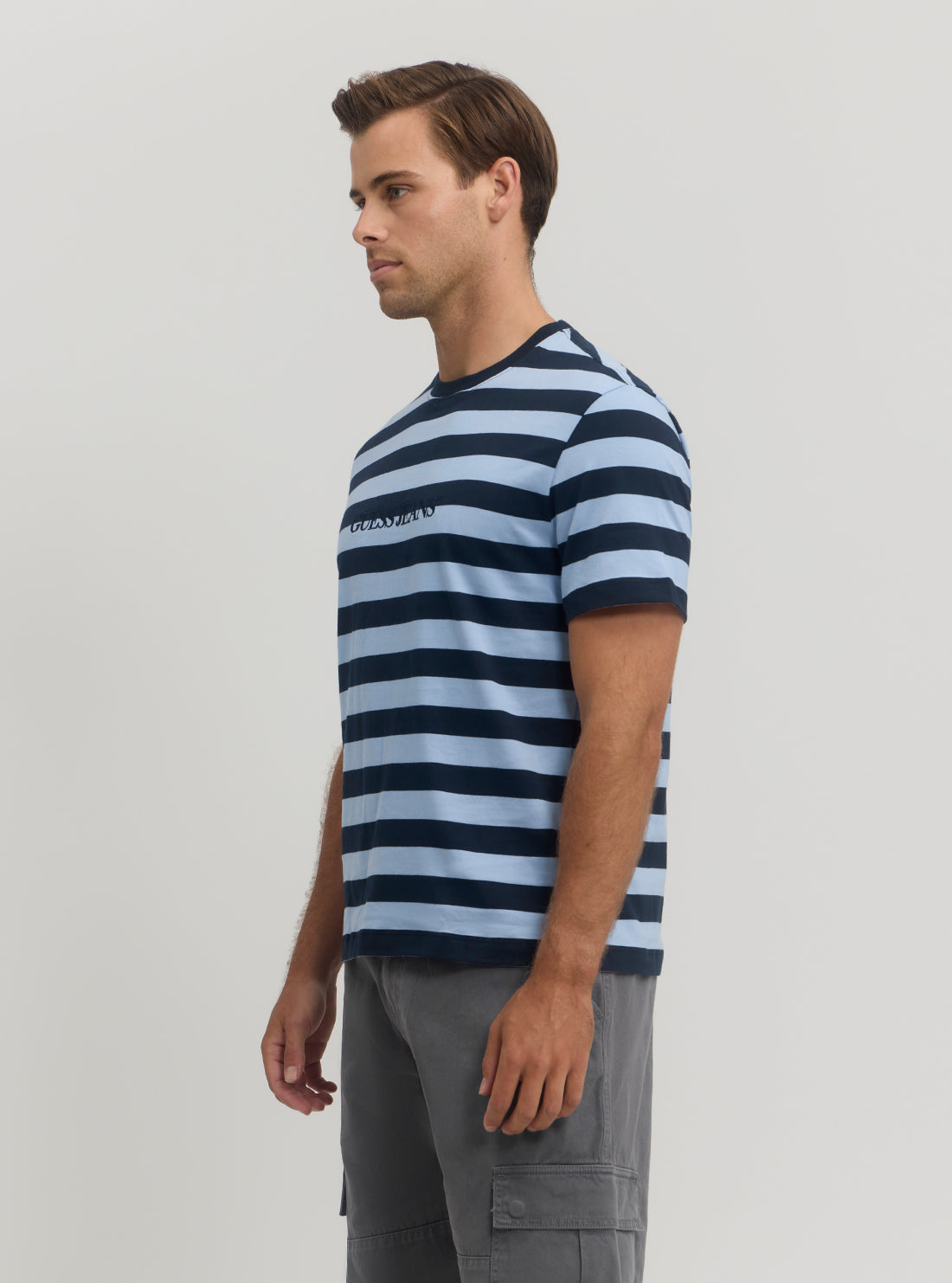 Guess Jeans Blue Striped T-Shirt