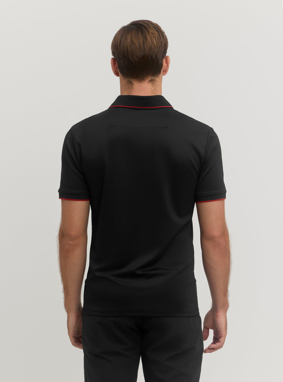 Black Stretch Polo T-Shirt