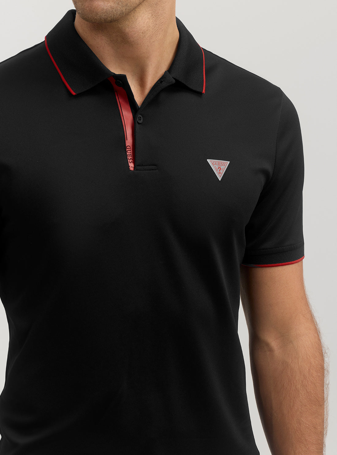 Black Stretch Polo T-Shirt