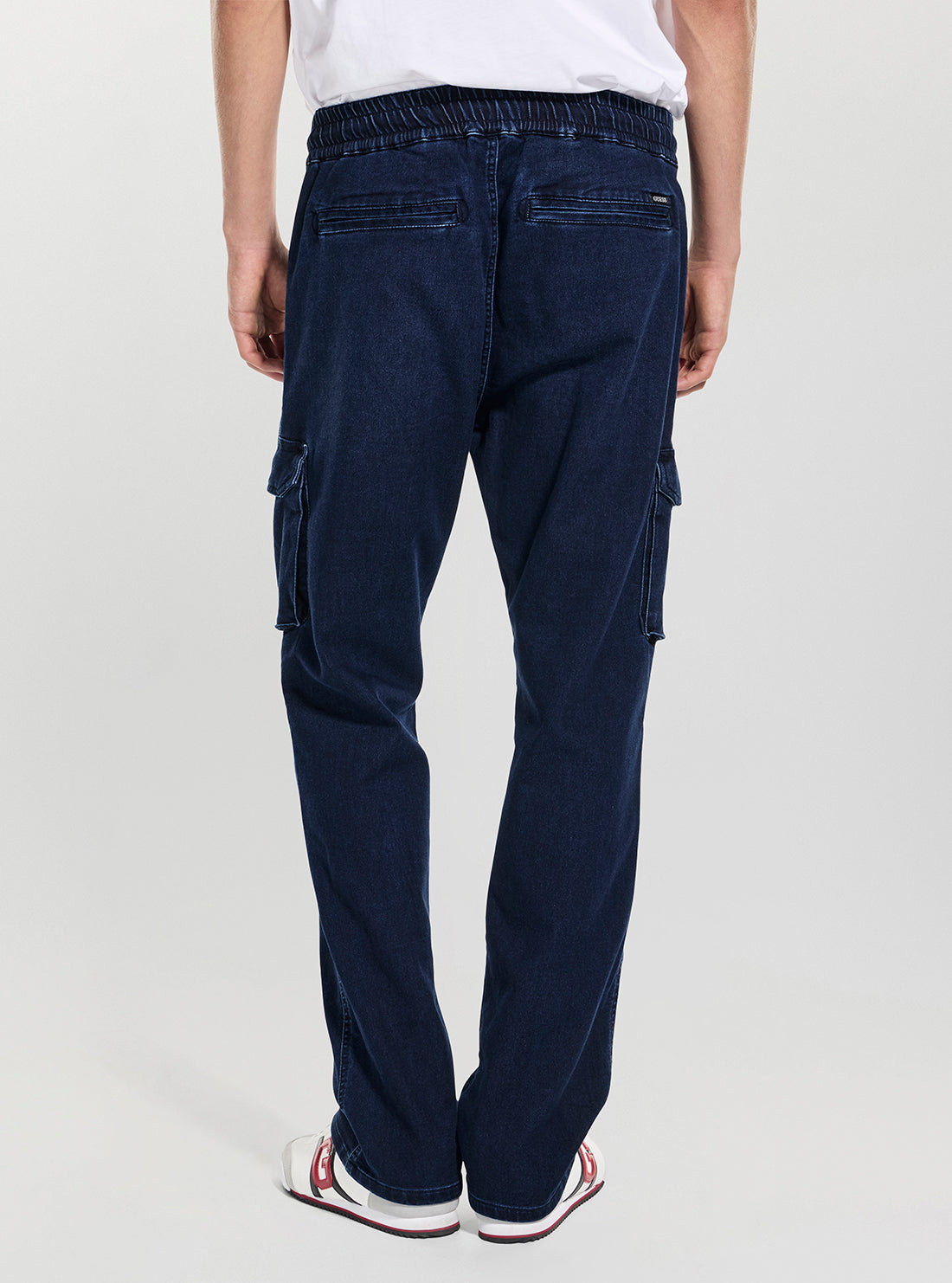 GUESS Mens Blue Cargo Joggers M5BA0UD1020 Back View