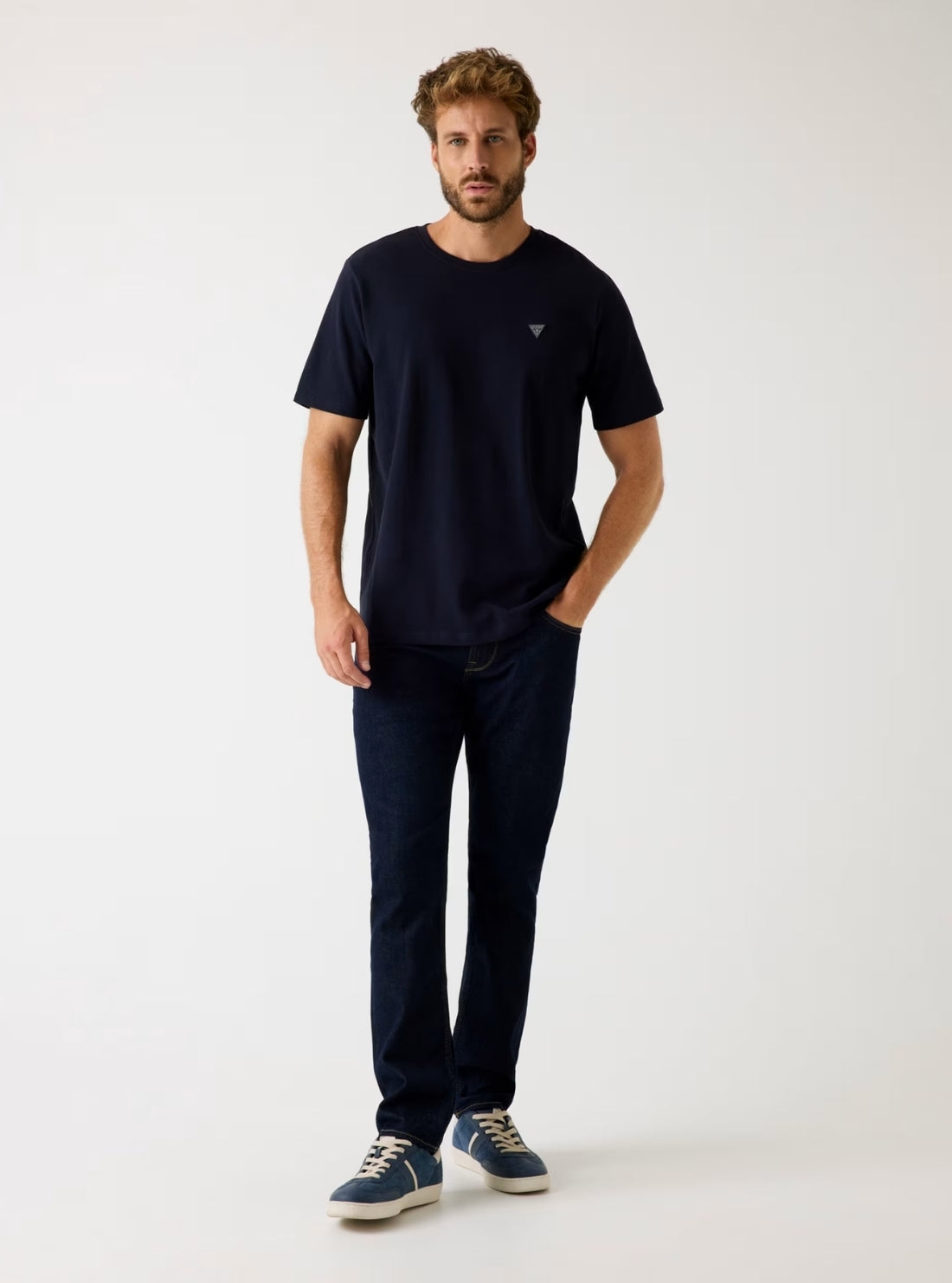 GUESS Mens Finnley Slim Fit Jeans in Dark Wash M5BAS2D0581 Full View