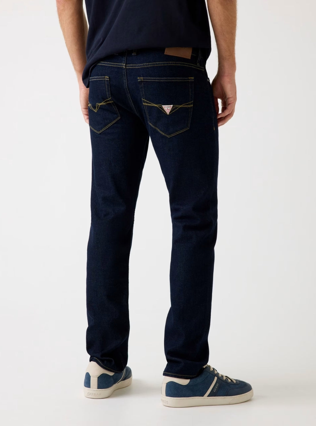 GUESS Mens Finnley Slim Fit Jeans in Dark Wash M5BAS2D0581 Back View
