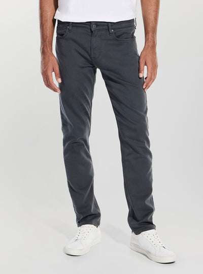 GUESS Mens Grey Mid-Rise Finnley Jeans M5BAS2W2001 Front View