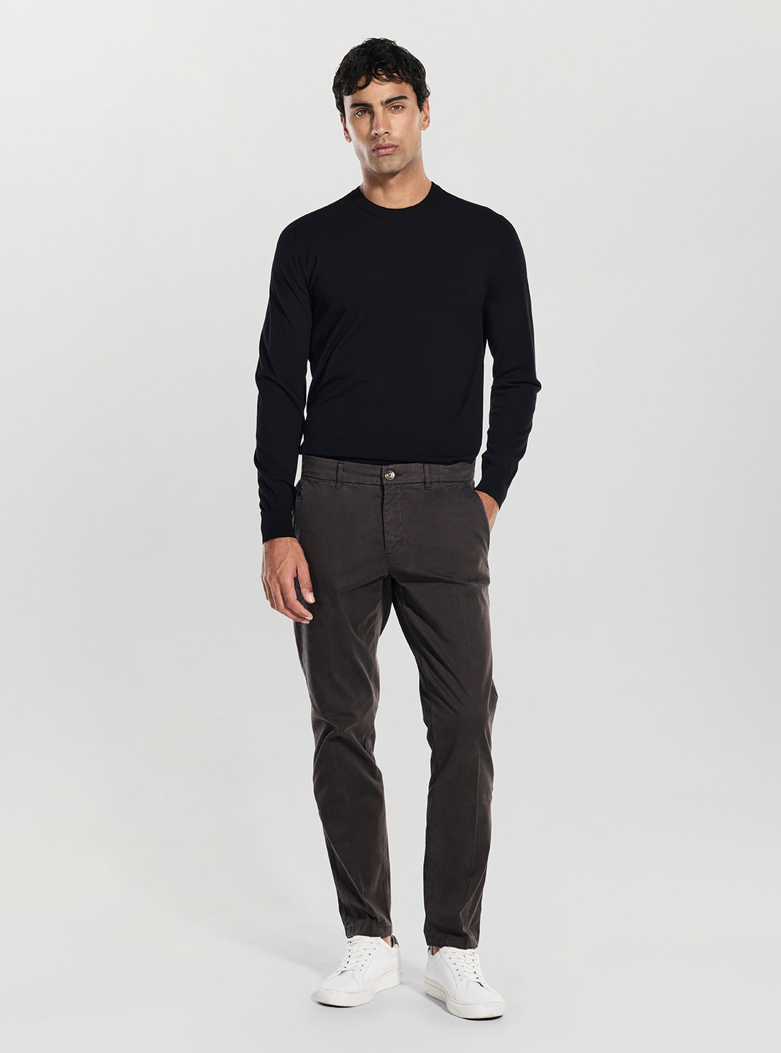 GUESS Mens Brown Mid-Rise Myron Dressy Pants M5BB01W1871 Full View
