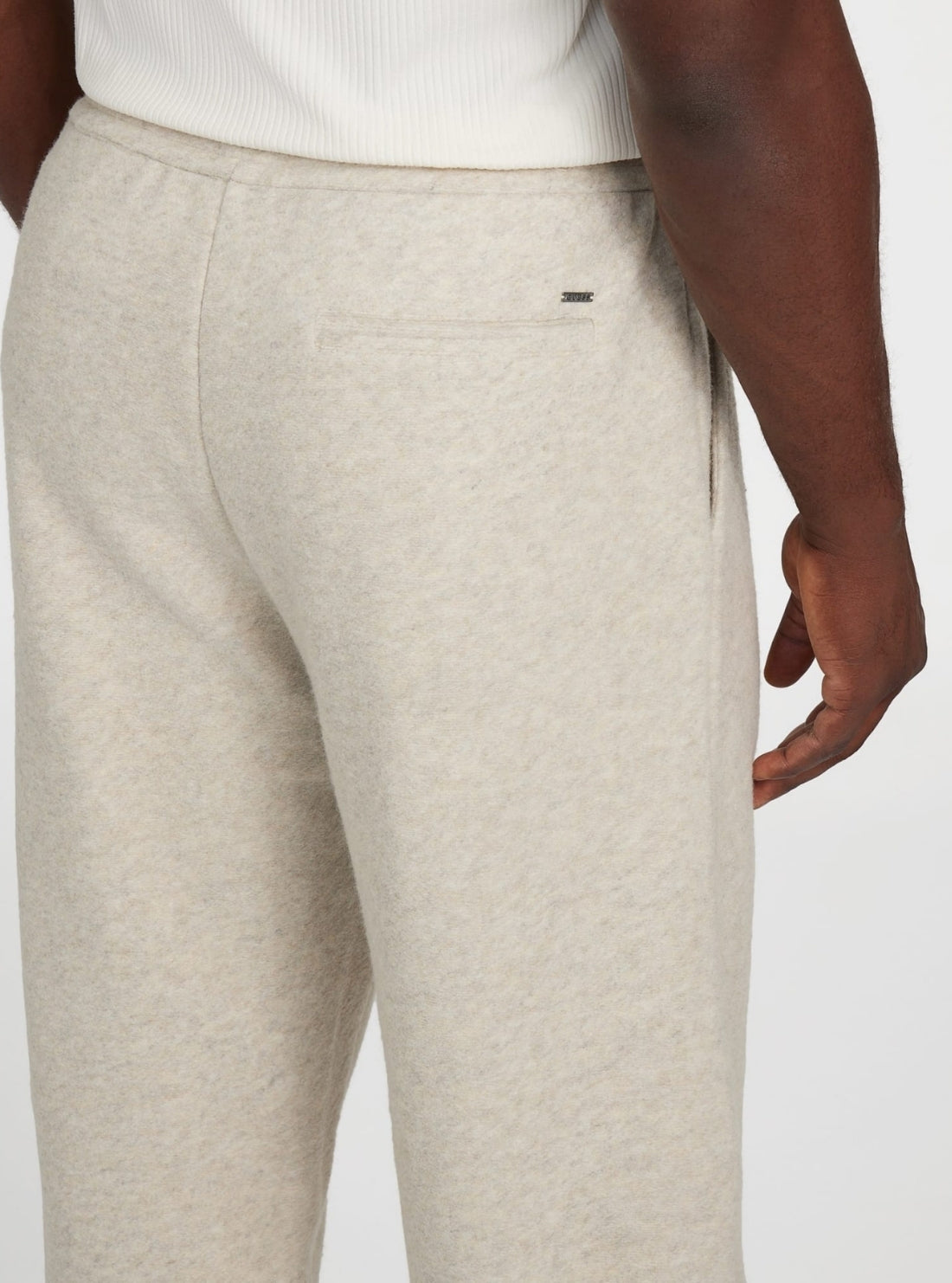 GUESS Mens Grey Scuba Melange Pants M5BB50KC380 Back View_2