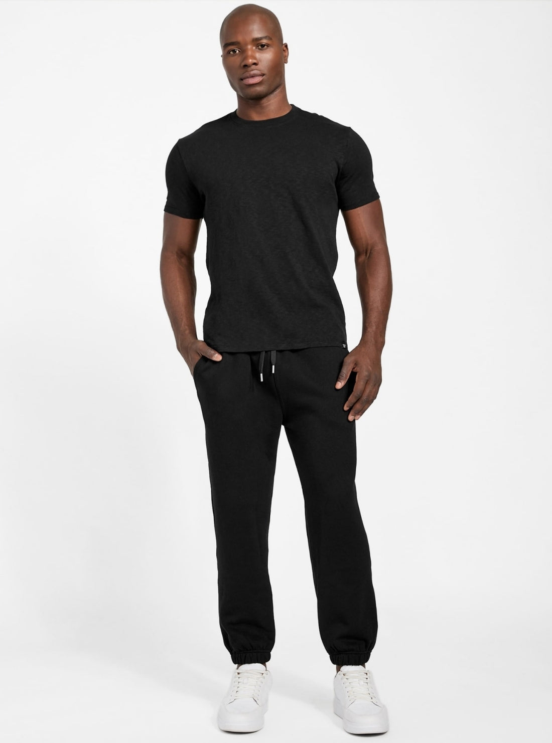 GUESS Mens Eco Black 1981 Label Jogger Sweatpants M5BB97K9V31  Full View