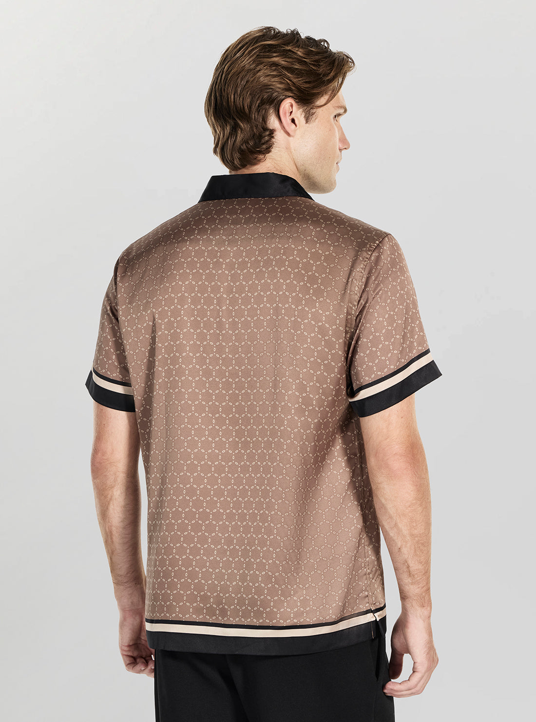 GUESS Mens Eco Multi Geo Border Charm Shirt M5BH47WF1T2 Back View