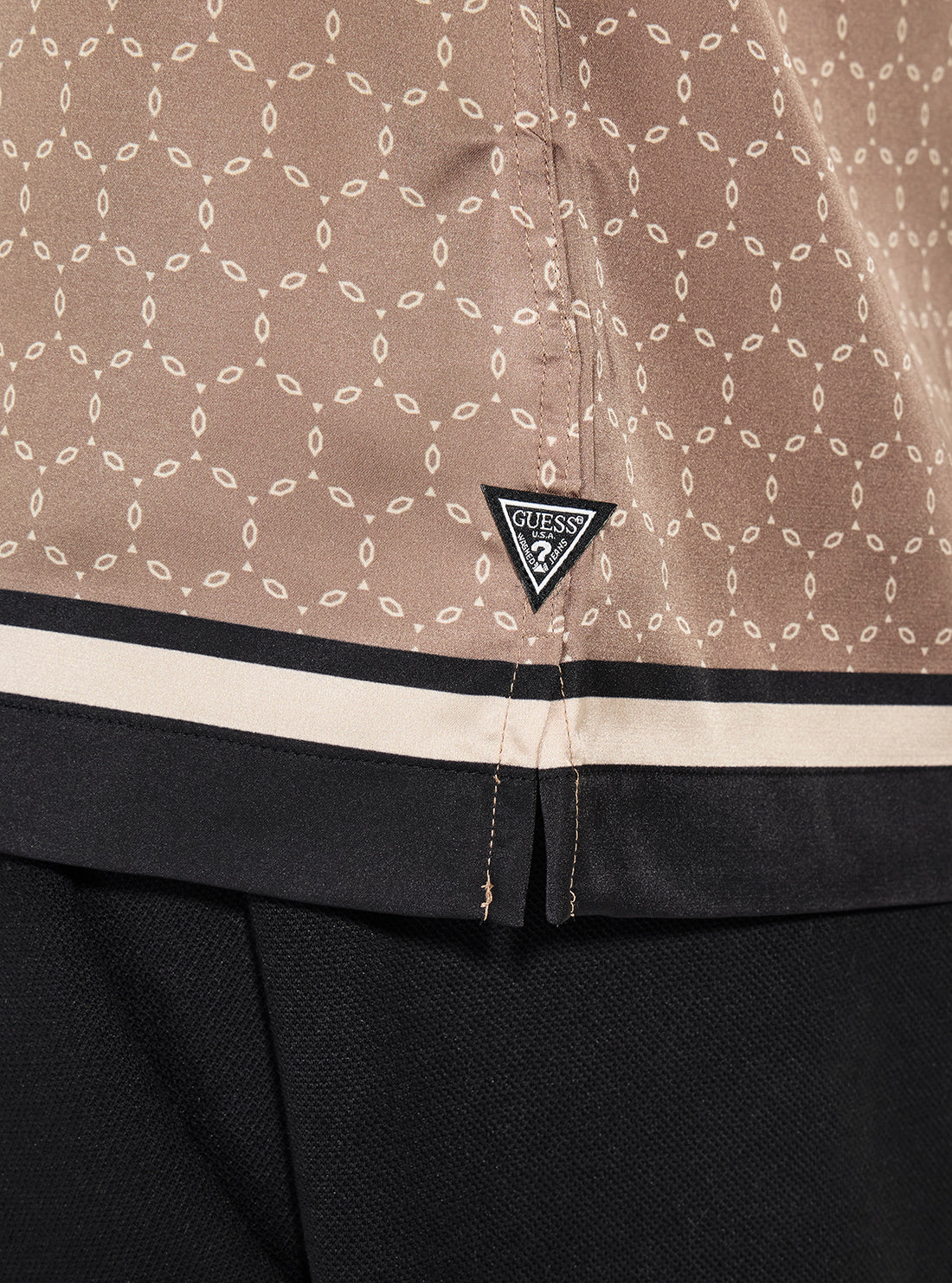 GUESS Mens Eco Multi Geo Border Charm Shirt M5BH47WF1T2 Detail View