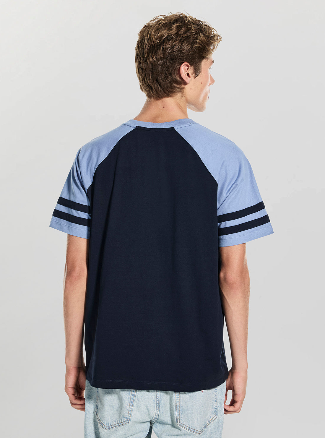Guess Jeans Blue Raglan Oversized T-Shirt M5BI35K8FQ4 Back View