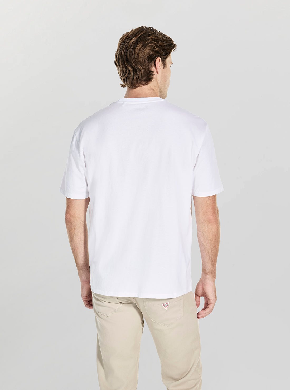 GUESS Mens White Basic Quattro G T-Shirt M5BI76I3Z14 Back View