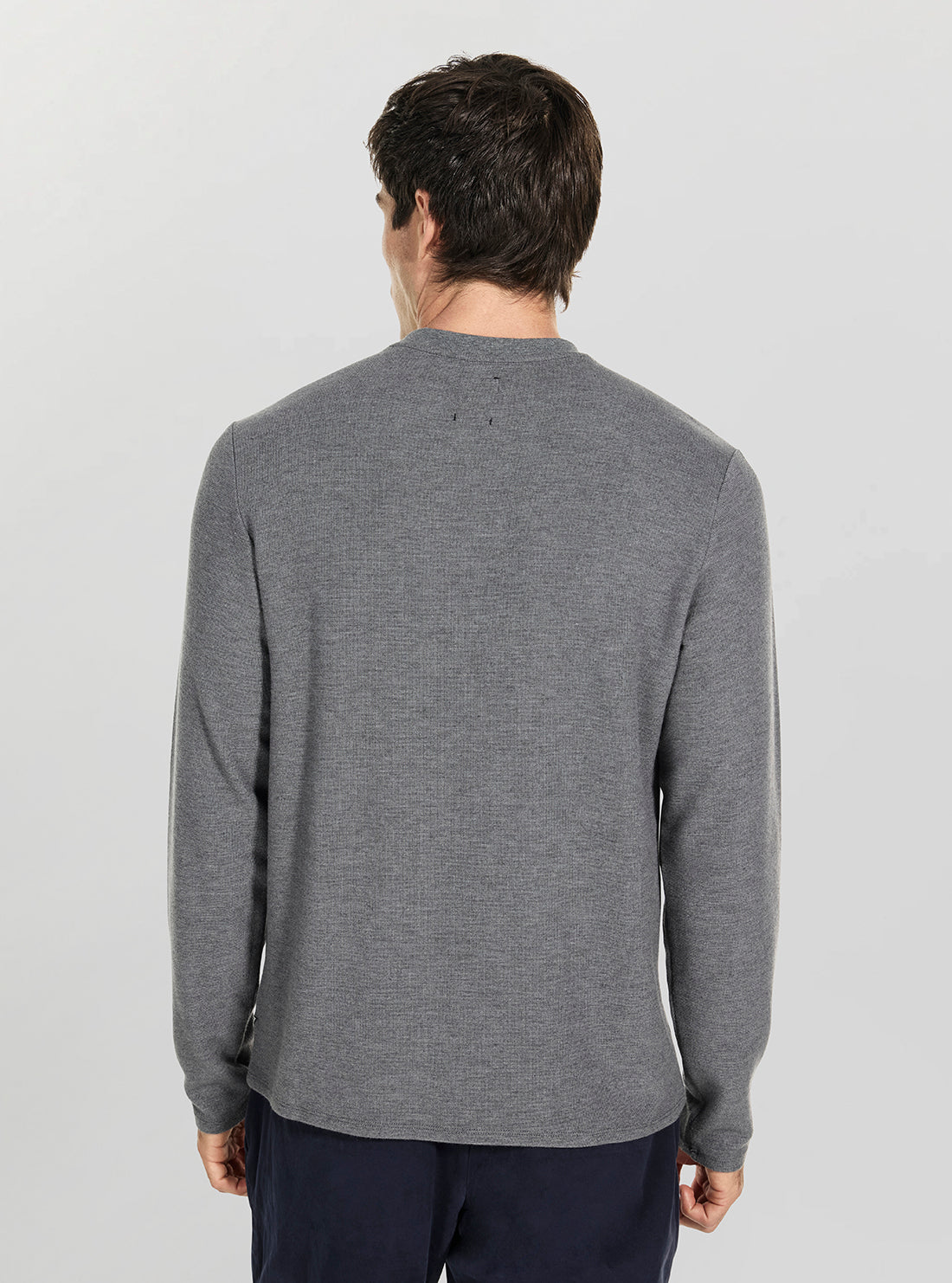 GUESS Mens Grey Saul Textured Knit Jumper M5BP51K0860 Back View