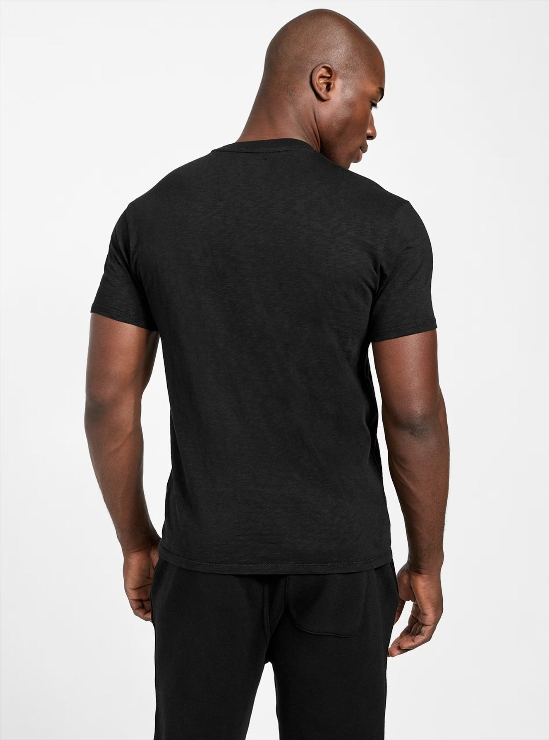 GUESS Mens Black 1981 Label T-Shirt M5BP59KA7O0 Back View
