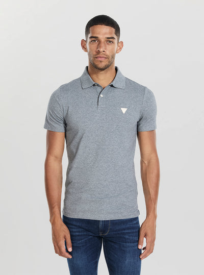 GUESS Mens Grey Nolan Polo Shirt M5BP66J1314 Front View