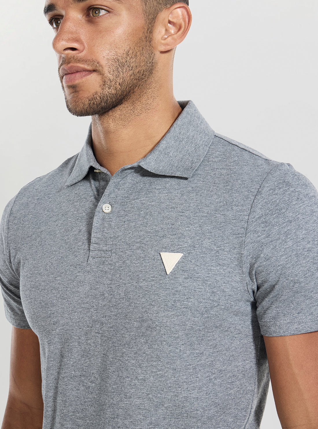 GUESS Mens Grey Nolan Polo Shirt M5BP66J1314 Detail View