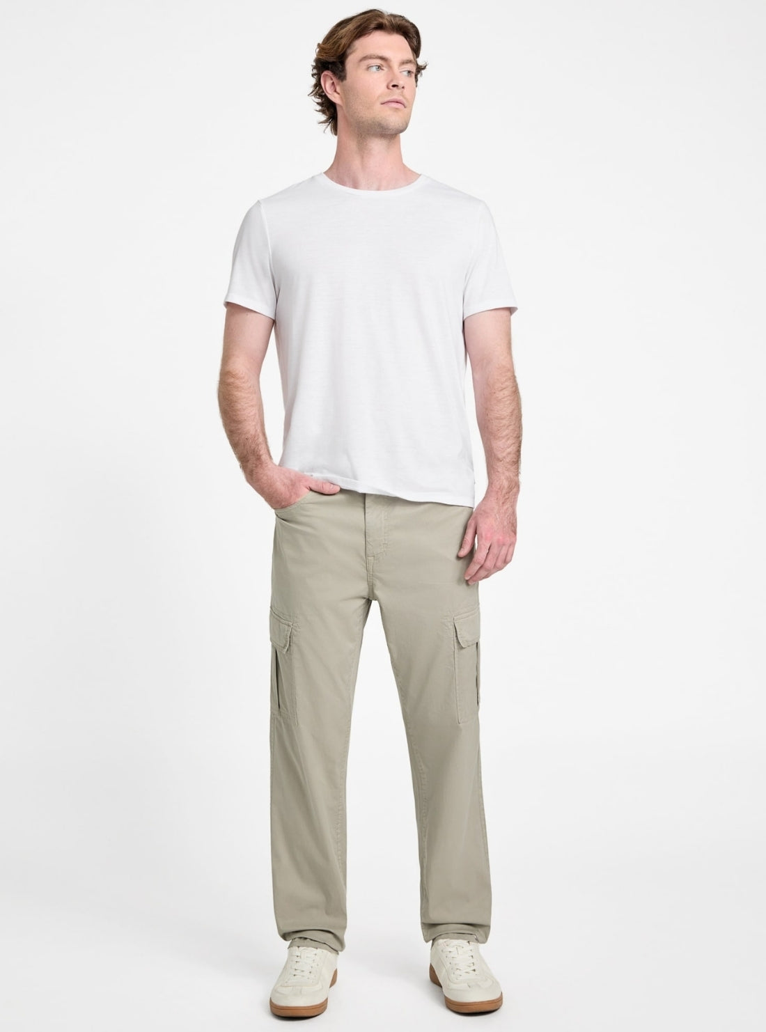 GUESS Mens Green Julianne Cargo Pants M5GA68WH4GA Full View