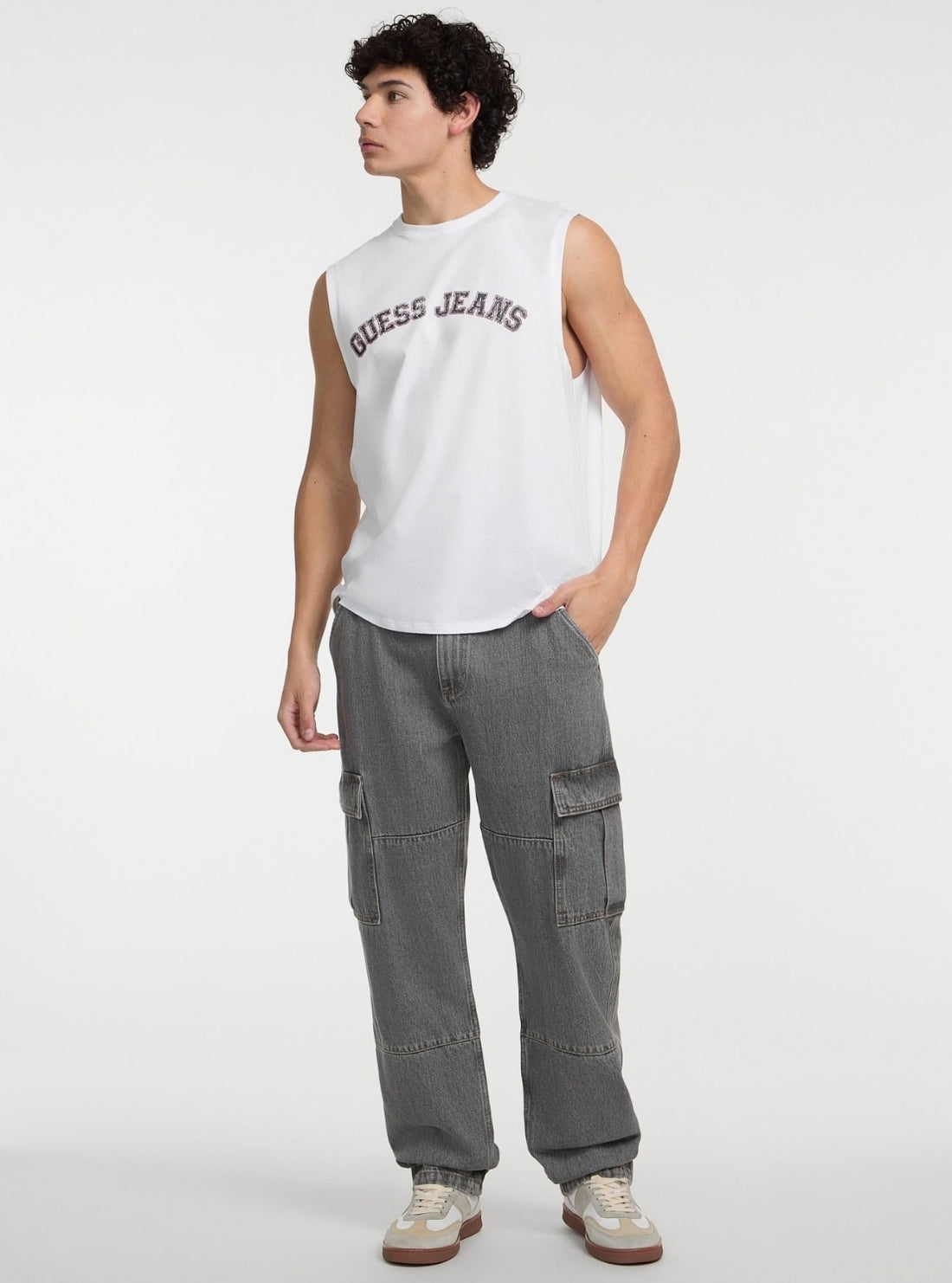 Guess Jeans Grey G17 Cargo Jeans M5GA88D5LW2 Full View