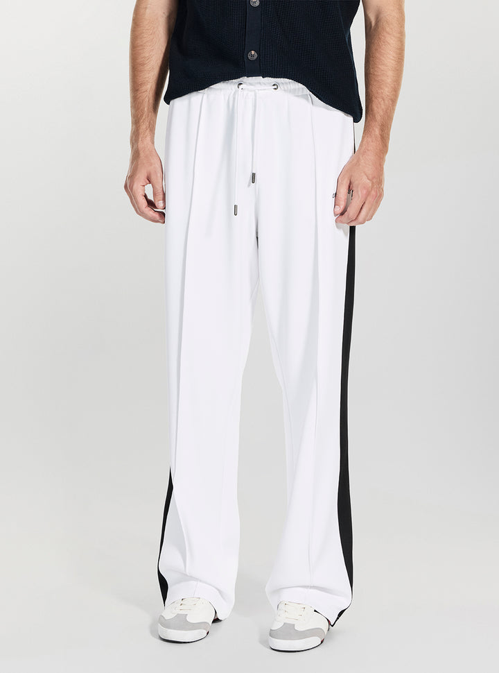 Guess Jeans White Tricot Track Pants M5GB58KB212 Front View