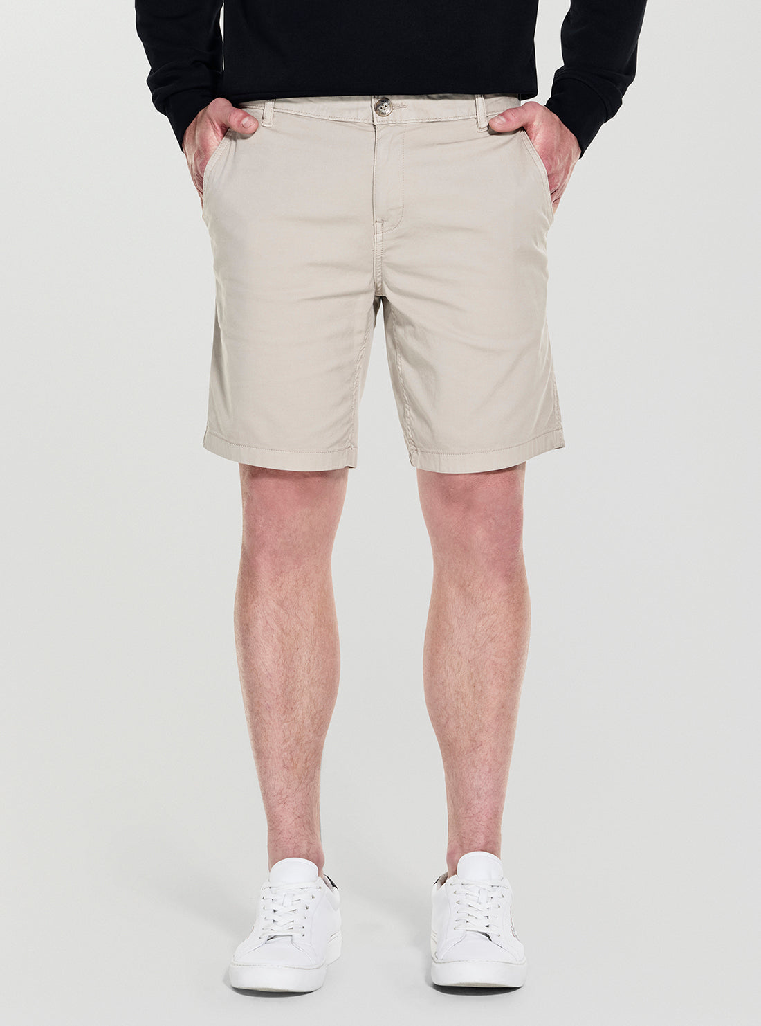 GUESS Mens Beige Angels Chino Short M5GD13WH4BA Front View