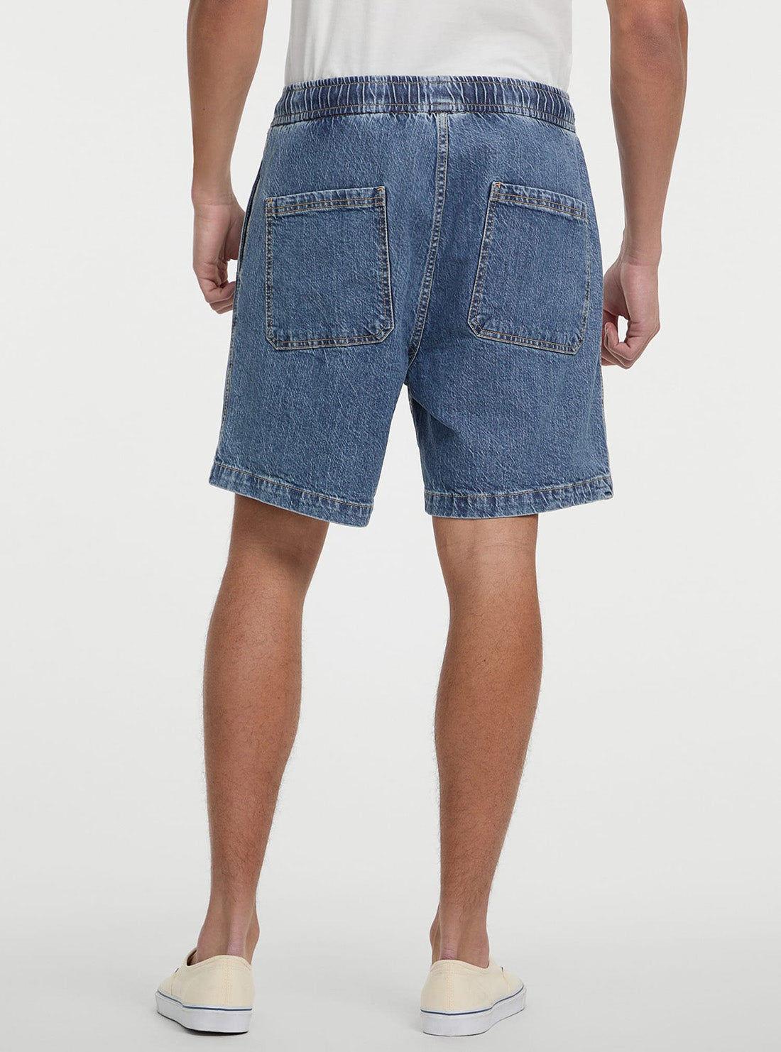 Guess Jeans Blue Jogger Denim Short M5GD35D5M54 Back View