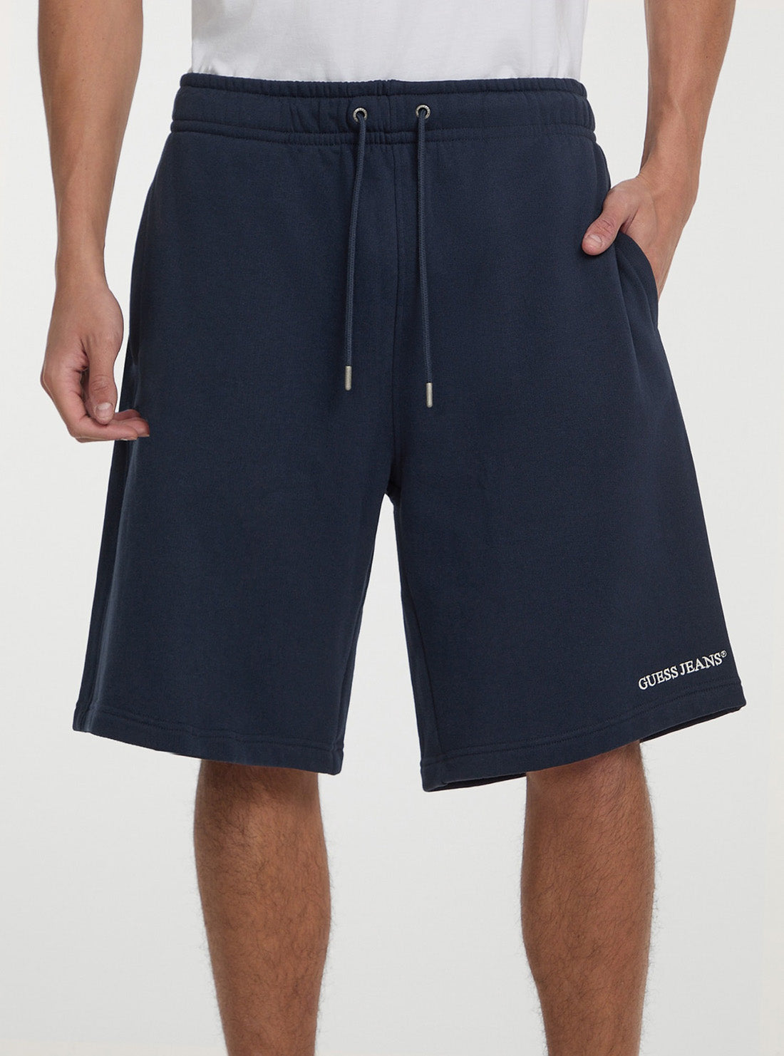 Guess Jeans Blue Regular Embroidered Shorts M5GD49KCPR1 Front Detail View