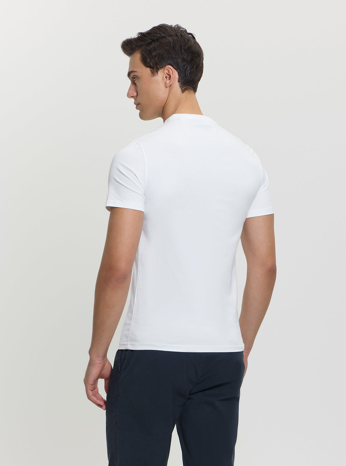 GUESS Mens White Logo Triangle Tee M5GI06I3Z14 Back VIew