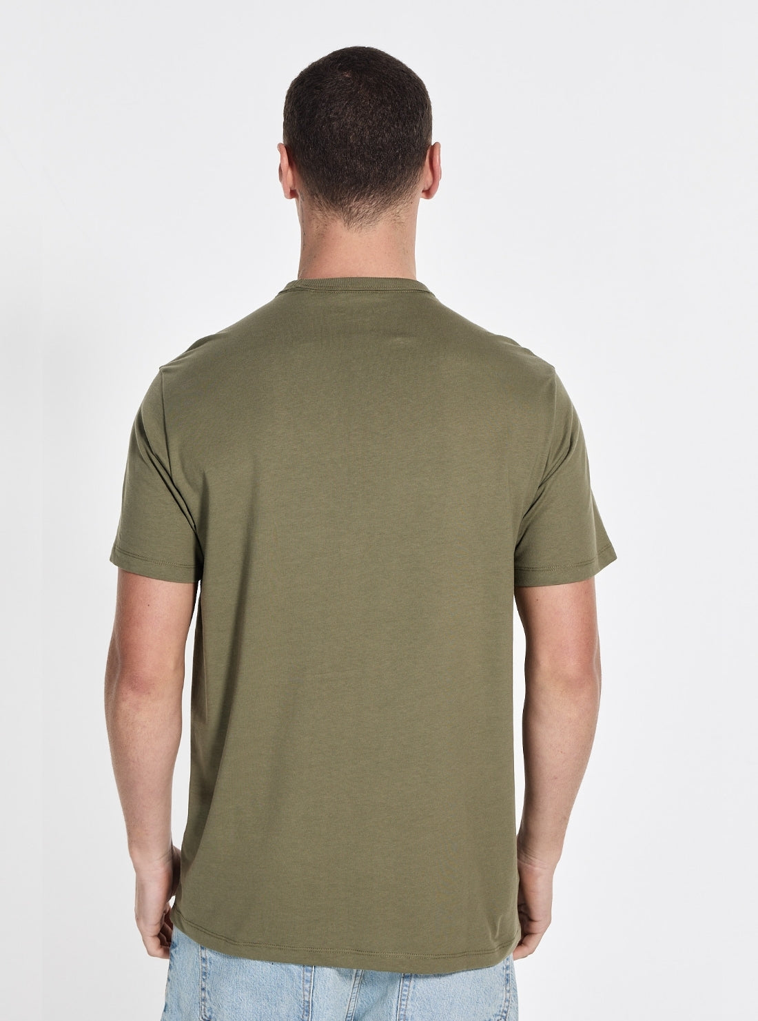 GUESS Mens Green Script Graphic T-Shirt M5GI17K8FQ4 Back View