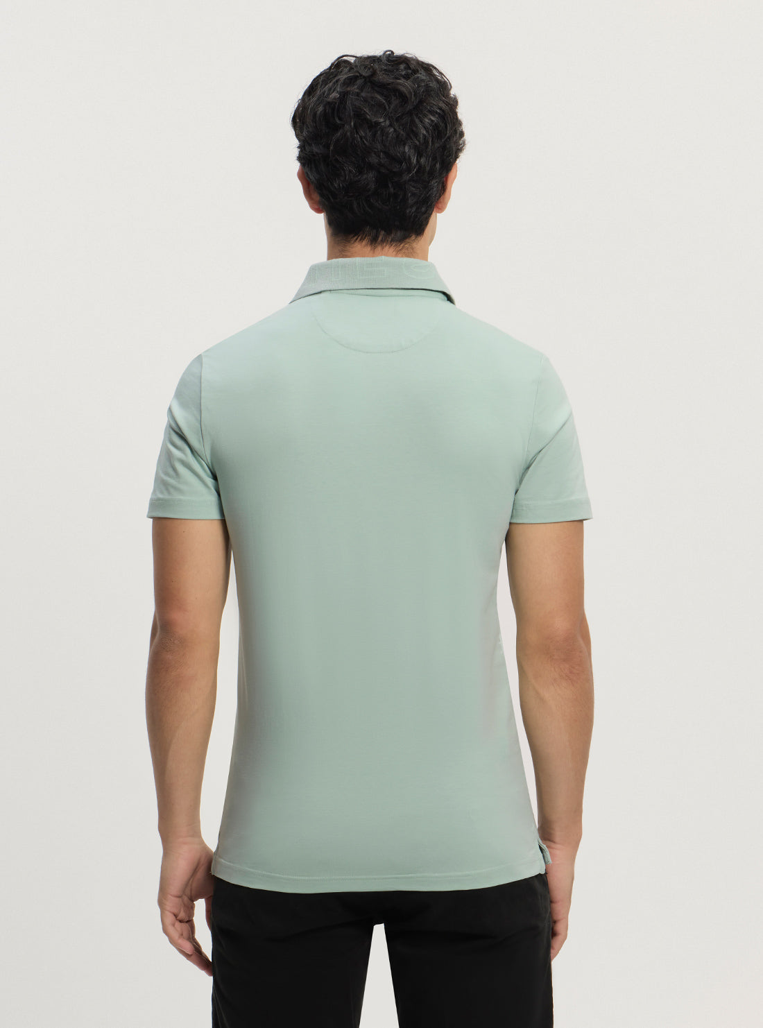 GUESS Mens Green Nolan Polo T-Shirt M5GP66J1314 Back View
