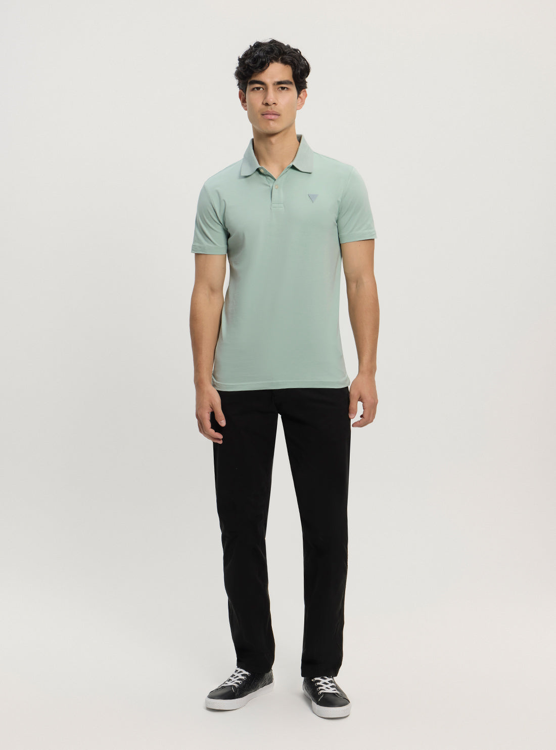 GUESS Mens Green Nolan Polo T-Shirt M5GP66J1314 Full View