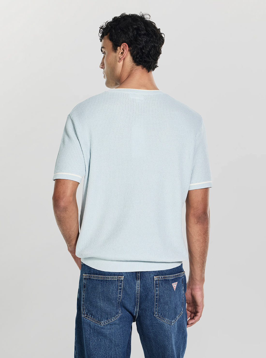 Guess Jeans Blue Embroidered Sweater M5GR17Z3HM1 Back View