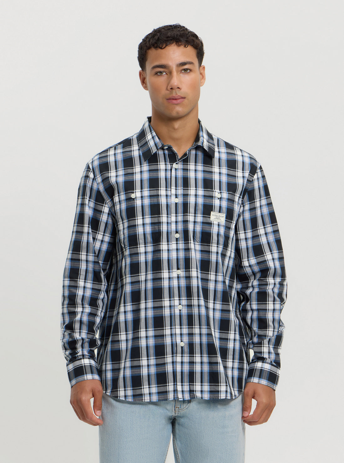 Guess Jeans Blue Stripe Shirt