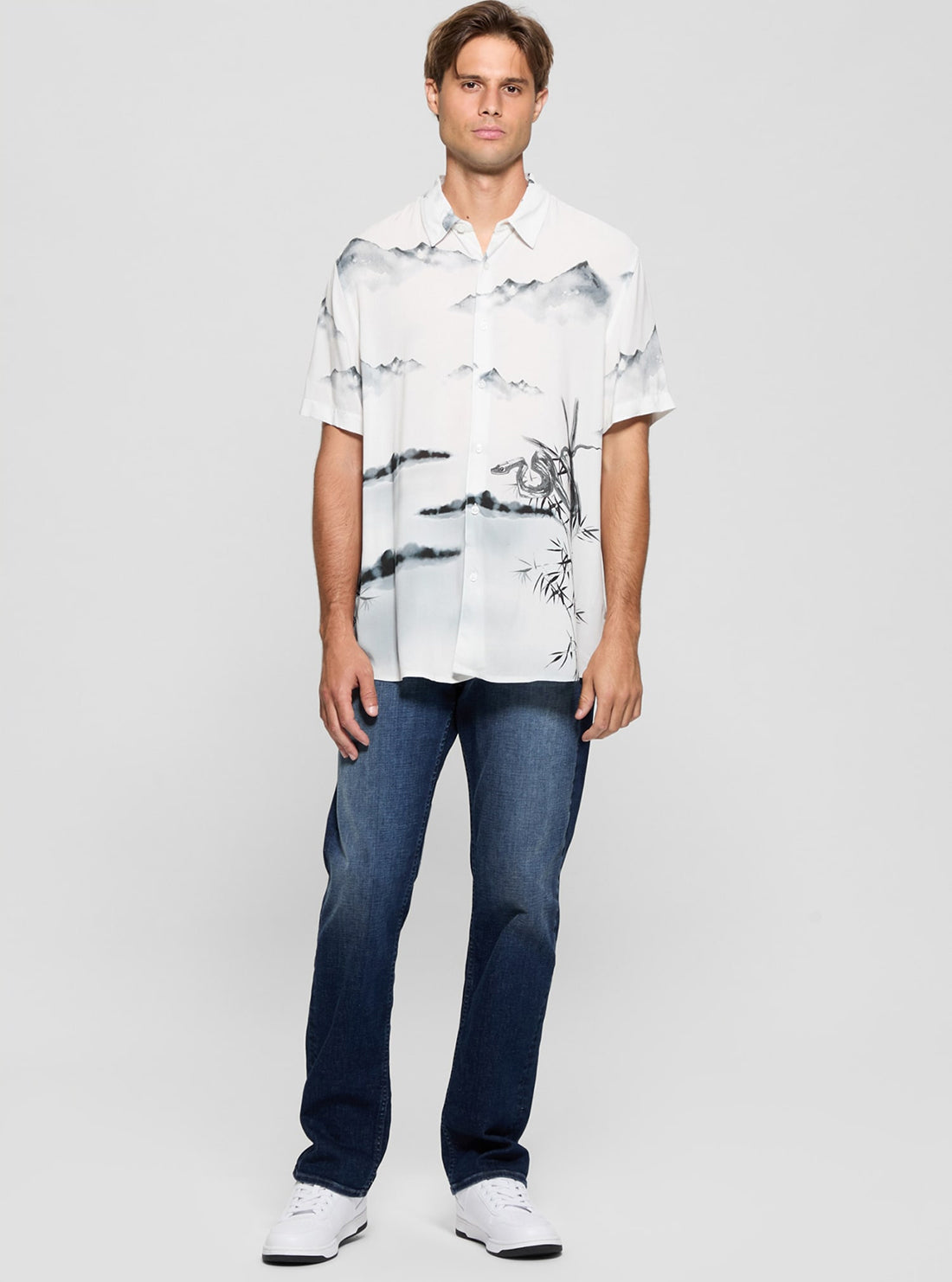 White Bamboo Snake Shirt