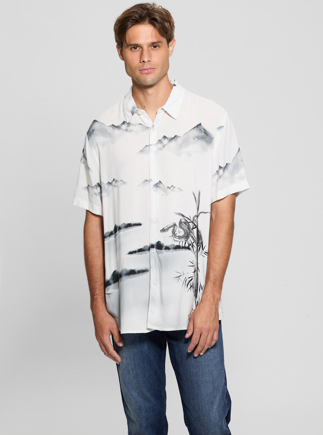 White Bamboo Snake Shirt