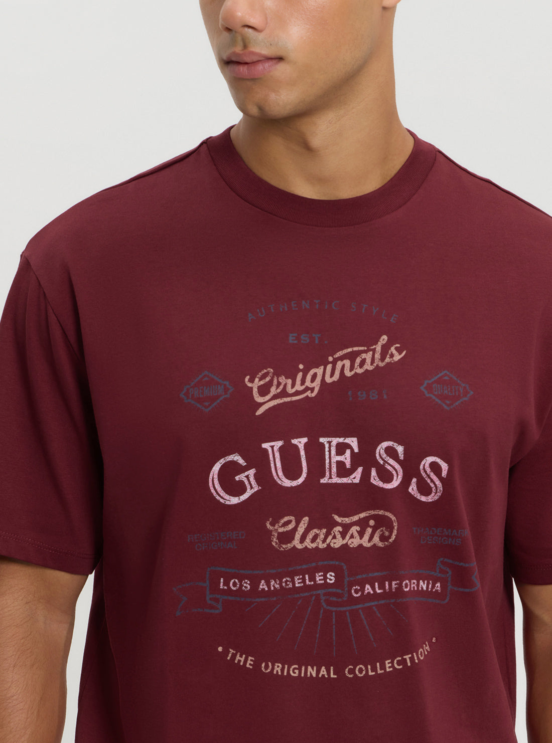 Guess Originals Red Script T-Shirt