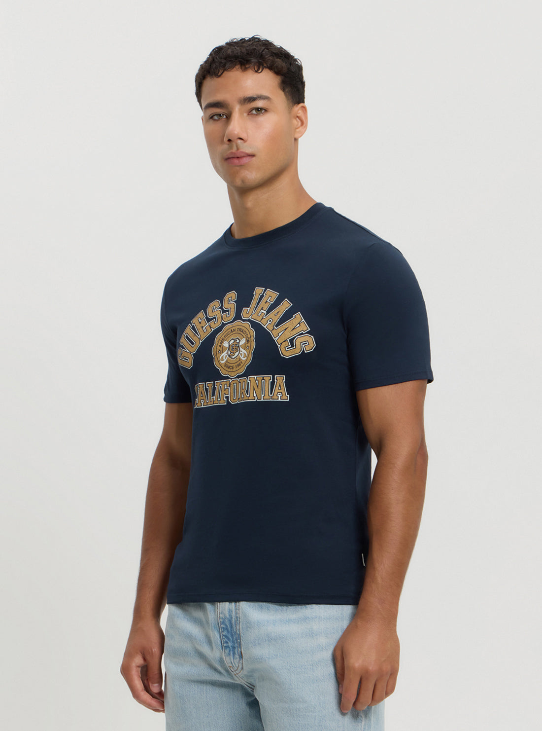 Guess Jeans Navy Printed T-Shirt