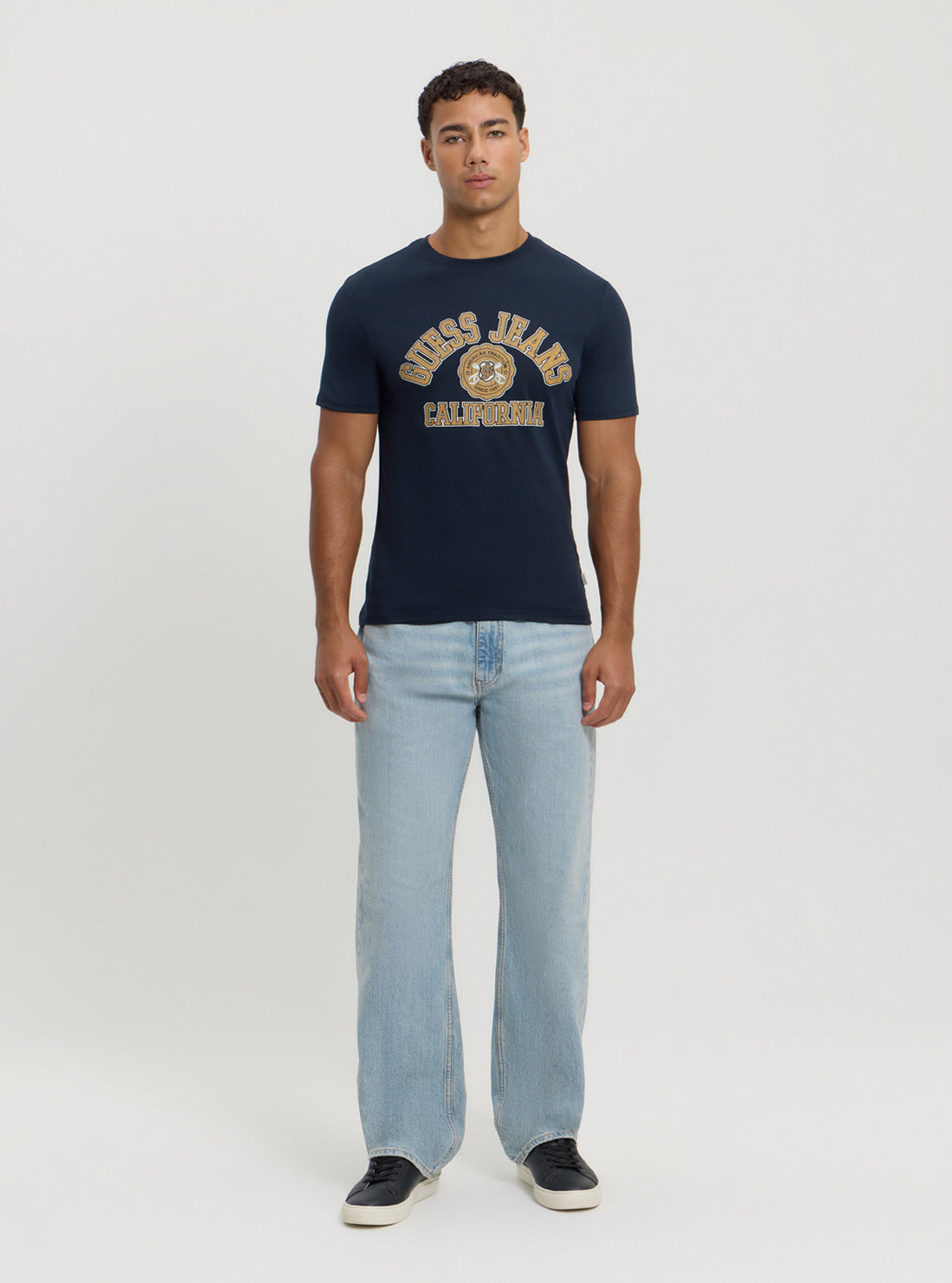 Guess Jeans Navy Printed T-Shirt
